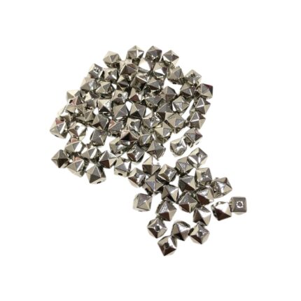 Conta Entremeio Quadrado 7mm Abs Níquel – 20 Gramas