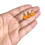 Pingente Laranja 15mm C/ Argola Dourado - 1 Und - Imagem 2
