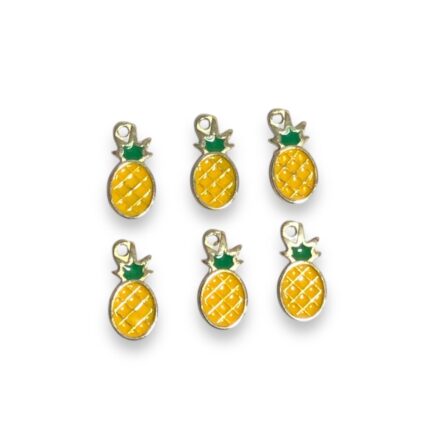 Pingente Abacaxi 18mm Dourado - 1 Und