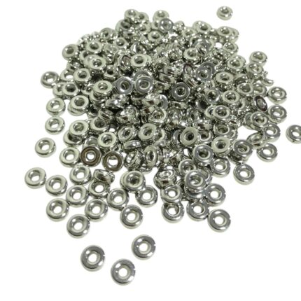 Conta Entremeio Redondo 2mm Abs Níquel - 20 Gramas