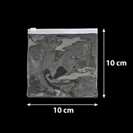 Saco Pvc C/Ziper Branco 10x10cm Transparente - 1 Und