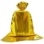 Saco Presente Metalizado 15x22cm Dourado – C/ 10 Unds