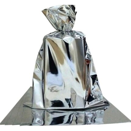 Saco Presente Metalizado 15x22cm Prata - C/ 10 Unds