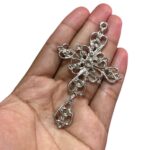 Pingente Cruz P/ Strass 82mm Níquel - 1 Und - Imagem 3