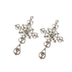 Pingente Cruz P/ Strass 82mm Níquel - 1 Und