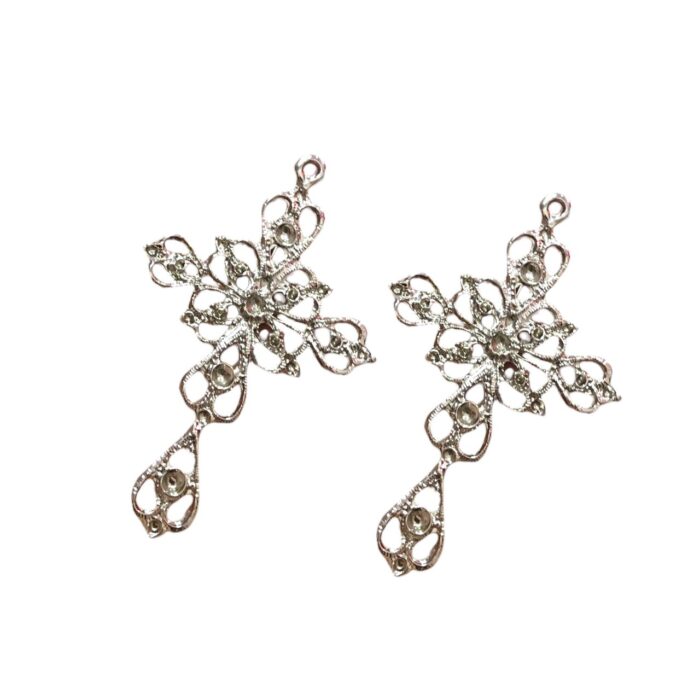 Pingente Cruz P/ Strass 82mm Níquel - 1 Und - Imagem 1