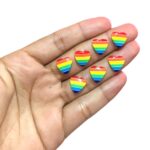Aplique Coração Colorido 12mm Resina – 1 Und - Imagem 2