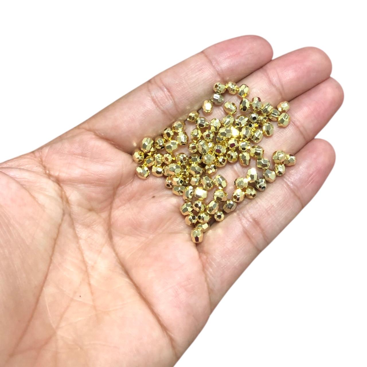 WhatsApp Image 2025-10-23 at 09.00.02 Conta Bola Lapidada 4mm Abs Dourado Exclusivo - 5 Gramas - Imagem 2