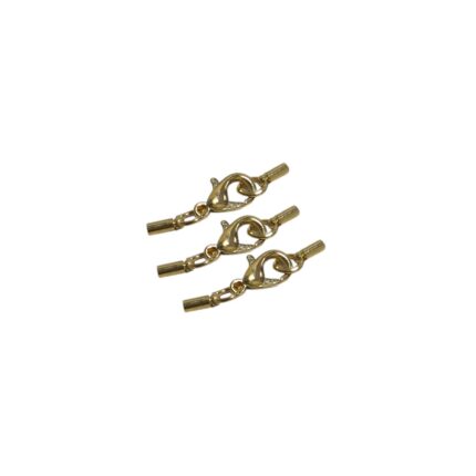 Terminal 2mm C/ Fecho 12mm Dourado – 1 Und
