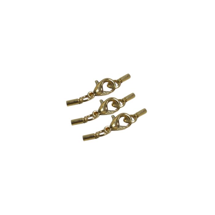 Terminal 2mm C/ Fecho 12mm Dourado – 1 Und - Imagem 1