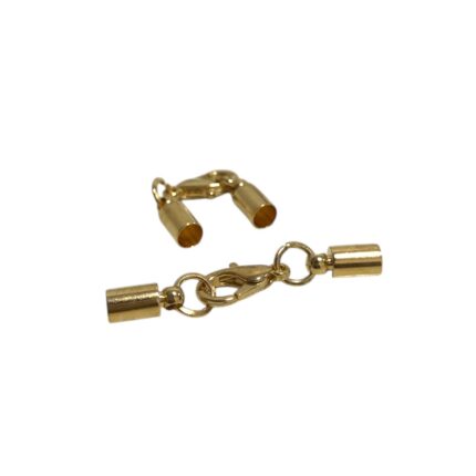 Terminal 4mm C/ Fecho 10mm Dourado - 1 Und