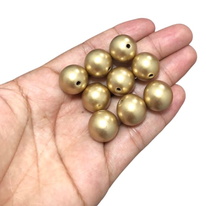 Conta Bola Pérola 16mm Metalizada - 20 Gramas - Imagem 2