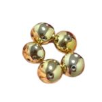 Entremeio Redondo 13mm Abs Dourado – C/ 5 Unds