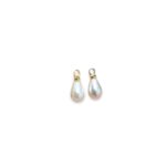 Pingente Gota Pérola 11mm C/ Charneira Dourado - 1 Und