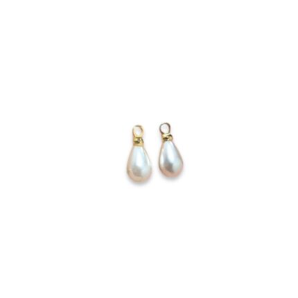 Pingente Gota Pérola 11mm C/ Charneira Dourado - 1 Und