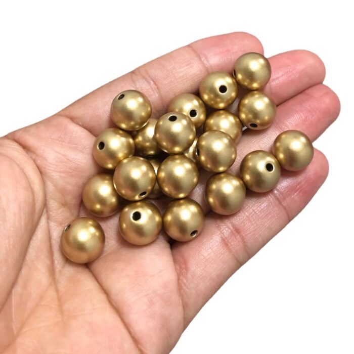 Conta Bola Pérola 12mm Metalizada – 20 Gramas - Imagem 2
