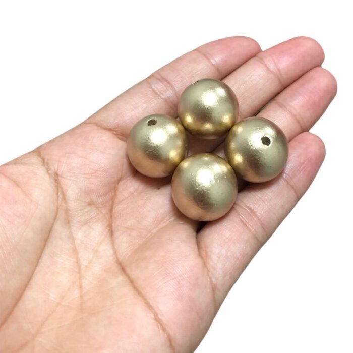 Conta Bola Pérola 20mm Metalizada – 20 Gramas - Imagem 2