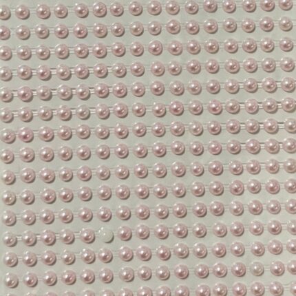 Cartela Meia Pérola 4mm Rosa Bebê  – 1 Und