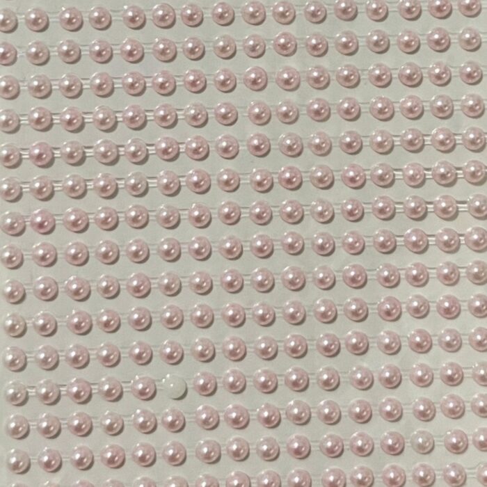 Cartela Meia Pérola 4mm Rosa Bebê  – 1 Und - Imagem 1