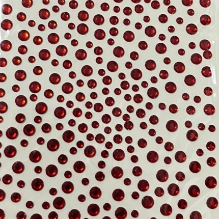 Cartela Termocolante Strass Vermelho - 1 Und