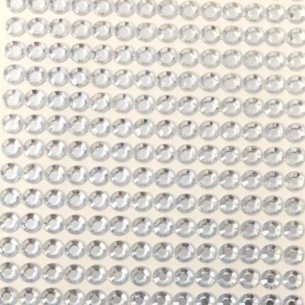 Cartela Termocolante Strass Transparente – 1 Und