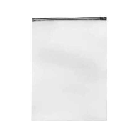 Saco C/ Zíper Preto 18x25cm Plástico – 1 Und