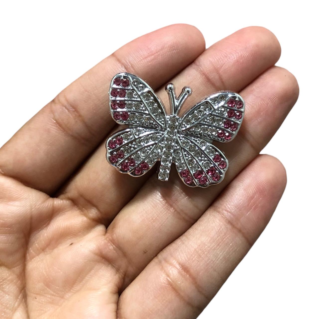 WhatsApp Image 2025-10-27 at 10.38.26 (14) Aplique Borboleta P/ Crocs 25x34mm Abs Níquel– 1 Und - Imagem 4