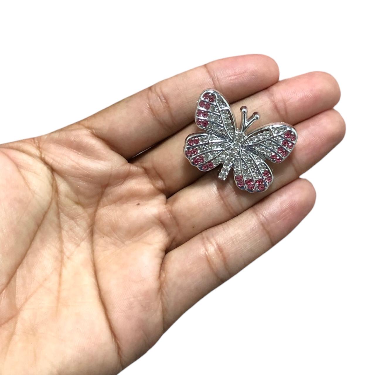 WhatsApp Image 2025-10-27 at 10.38.26 (15) Aplique Borboleta P/ Crocs 25x34mm Abs Níquel– 1 Und - Imagem 2