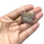 Aplique Borboleta P/ Crocs 25x34mm Abs Dourado – 1 Und - Imagem 2