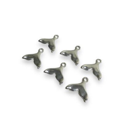 Pingente Cauda De Sereia 15mm Níquel - 1 Und