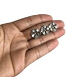 Botão Redondo 14mm Trabalhado Níquel – 1 Und - Imagem 2