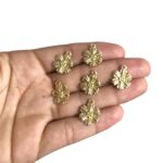 Pingente Flor Trabalhado 17mm Dourado - 1 Und - Imagem 2