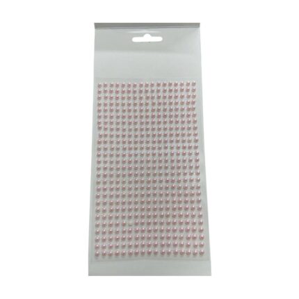 Cartela Meia Pérola 4mm Rosa Bebê  – 1 Und