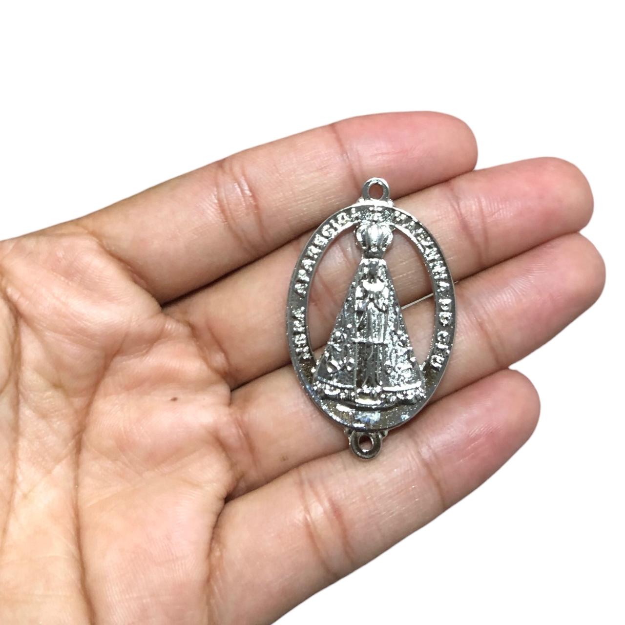 WhatsApp Image 2025-10-28 at 09.33.29 (34) Entremeio N. Sra Aparecida 43mm Níquel - 1 Und - Imagem 2