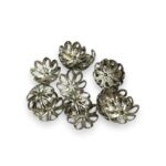 Tulipa Flor Vazado 14mm Níquel - C/ 20 Unds