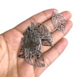 Pingente Folha Vazado 20x35mm Níquel – C/ 10 Unds - Imagem 2