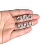 Botão Redondo 11mm Trabalhado Níquel - 1 Und - Imagem 2