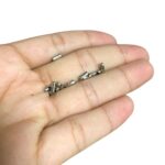 Fecho Canoa 1.5mm Latão Níquel - C/ 10 Unds - Imagem 3