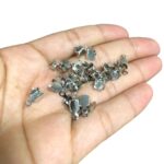 Terminal Xadrez P/ Corrente Strass 10mm Latão Níquel - C/ 25 Unds - Imagem 2