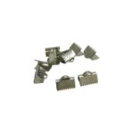 Terminal P/ Couro/Fita 10mm Níquel – C/ 10 Unds