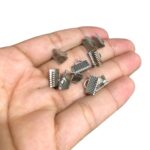 Terminal P/ Couro/Fita 10mm Níquel – C/ 10 Unds - Imagem 2