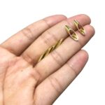 Entremeio Tubo Irregular 17mm Dourado - C/ 4 Unds - Imagem 2