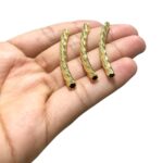 Tubo Curvado Torcido 45mm Dourado Exclusivo – 1 Und - Imagem 2