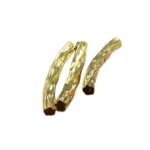 Tubo Curvado Torcido 35mm Dourado Exclusivo – 1 Und