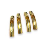 Tubo Curvado Vazado 35mm Dourado Exclusivo - C/ 4 Unds - Imagem 3