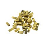 Tubo Curvado Retângula 14mm Dourado Exclusivo - C/ 6 Unds