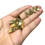 Tubo Curvado Retângula 14mm Dourado Exclusivo - C/ 6 Unds - Imagem 2