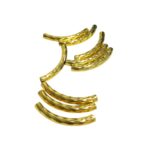 Tubo Curvado Torcido 50mm Dourado Exclusivo - 1 Und