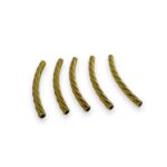 Tubo Curvado Torcido 45mm Dourado Exclusivo – 1 Und