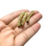 Tubo Curvado Torcido 35mm Dourado Exclusivo – 1 Und - Imagem 2